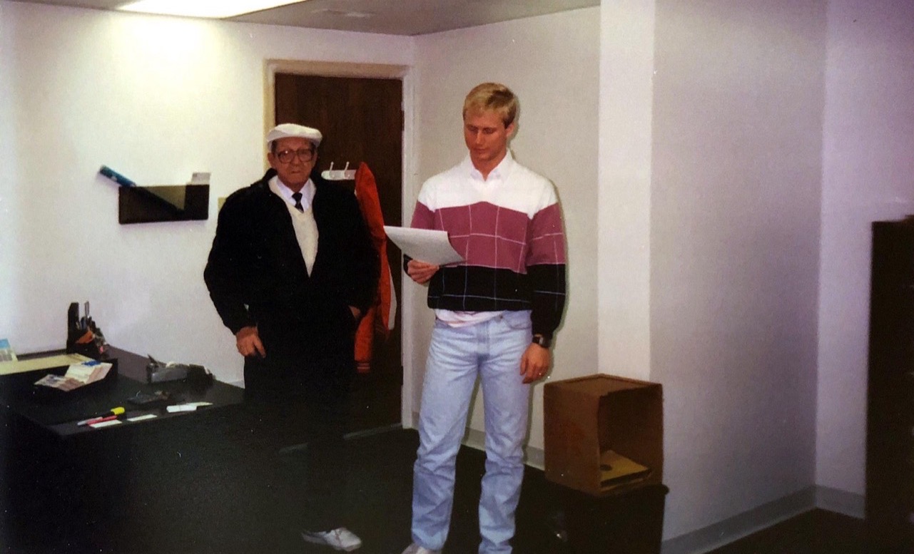 Alfred Mack and David Bower at work