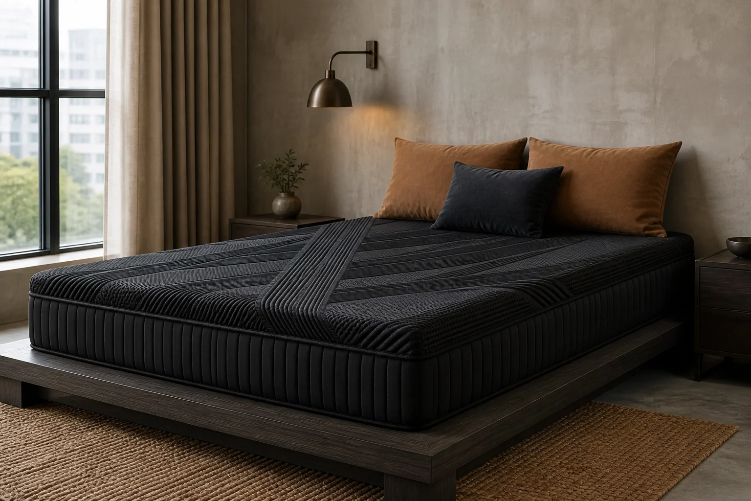 Hypercane mattress in a finished bedroom