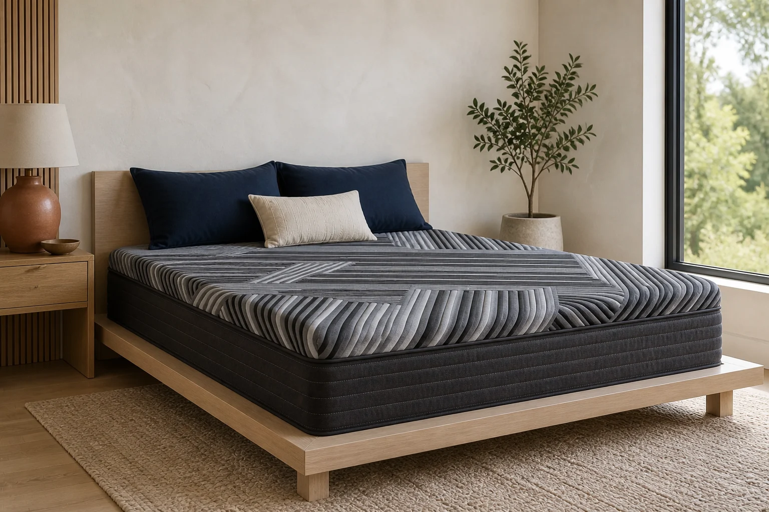 Yukon 2.0 mattress in a finished bedroom
