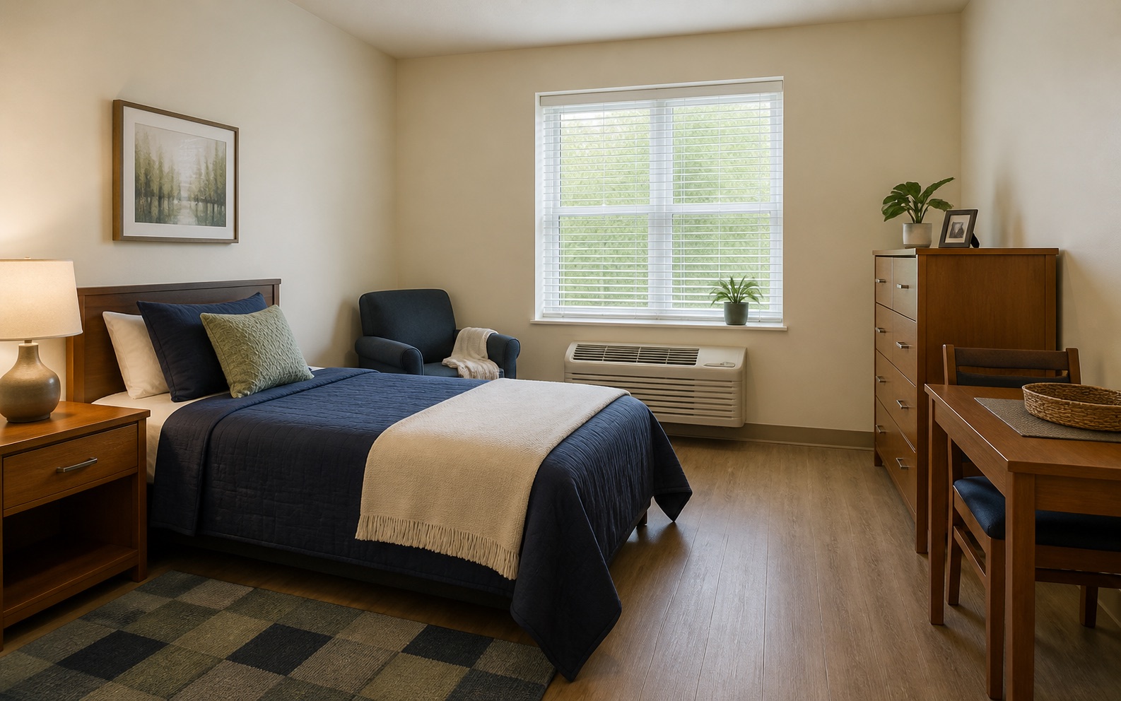Furnished room for housing and community programs